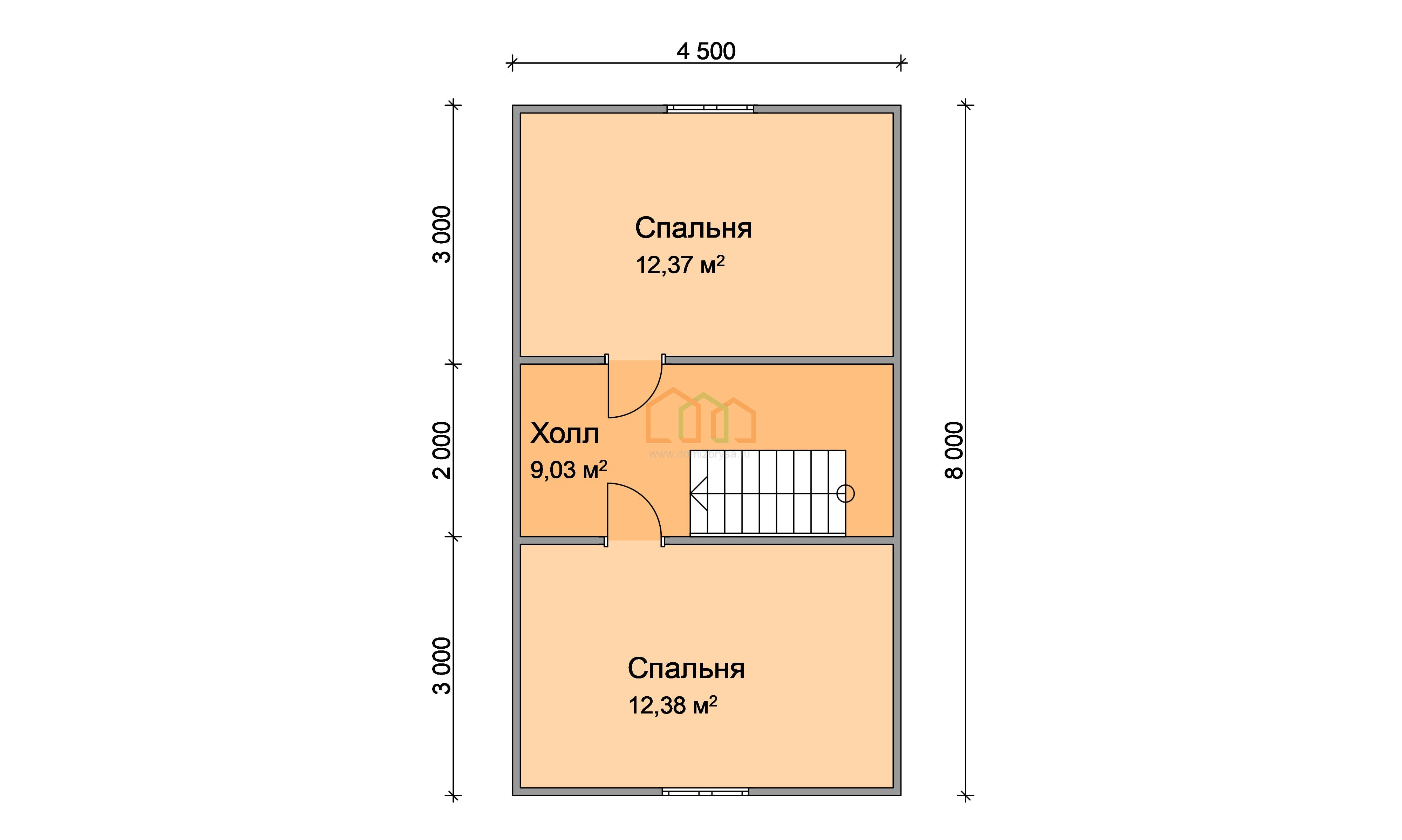 Каркасная баня с мансардой Меркурий-1 (К) 6x8 Площадь: 84 м² с террасой под  ключ в Железнодорожном